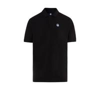 North Sails Polo pour homme en piqué de coton à manches courtes - Coupe régulière, Noir , Medium