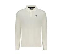 North Sails, Homme, Tops, Blanc, Taille: 2XL Polo en Coton Blanc à Manches Longues