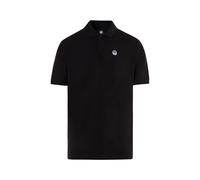 North Sails Polo Homme Manches Courtes avec col et Boutons Article 692451 Polo Basique Manches Courtes, 0999 Nero/Black, XXL