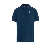 North Sails Polo Homme Manches Courtes avec col et Boutons Article 692451 Polo Basique Manches Courtes, 0787 Dark Denim, M