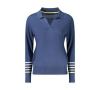 North Sails - Pull bleu à col en V avec détails contrastants - Femme - Pulls - Bleu - Taille: 42 FR