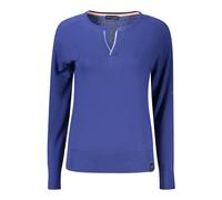 North Sails - Pull col en V en viscose-coton - Femme - Pulls - Bleu - Taille: 36 FR
