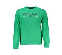 North Sails - Pull en Coton Vert avec Logo Imprimé - Homme - Sweatshirts et sweats à capuche - Vert - Taille: S