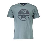 North Sails T-shirt Homme Logo en coton Manches courtes Vert Taille L