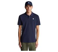 NORTH SAILS SS Polo W/Logo, Bleu Marine, Medium Homme
