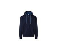 NORTH SAILS Sweat à capuche pour homme en coton bio avec fermeture éclair et logo brodé, bleu foncé, XXL