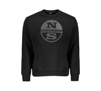 North Sails - SweaT-shirt en Coton Noir- Col Rond- Impression Logo - Homme - Sweatshirts et sweats à capuche - Noir - Taille: S