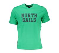 North Sails - T-shirt en coton vert avec logo imprimé - Homme - Tops - Vert - Taille: L