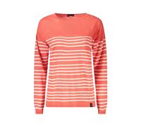 North Sails - T-shirt à manches longues à rayures avec large encolure - Femme - Tops - Rouge - Taille: 40 FR