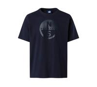 North Sails, Homme, Tops, Bleu, Taille: L T-shirt avec maxi imprimé