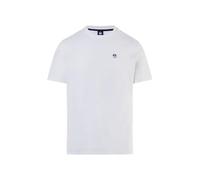 North Sails Hommes T-shirt en Jersey de Coton à Manches Courtes - Coupe Régulière, Blanc, XL
