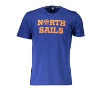 North Sails - T-shirt bleu à manches courtes avec logo - Homme - Tops - Bleu - Taille: L