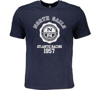 North Sails T-shirt bleu à voile avec logo imprimé : Taille - S Taille : S