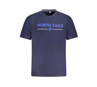 North Sails - T-shirt en Coton Bleu avec Impression Audacieuse - Homme - Tops - Bleu - Taille: S