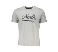 North Sails - T-shirt en Coton Gris avec Logo - Homme - Tops - Gris - Taille: S