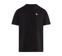 North Sails, Homme, Tops, Noir, Taille: 2XL T-shirt Essentiel en Coton Bio avec Logo