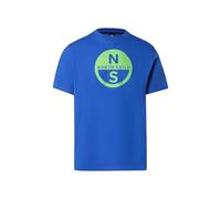 NORTH SAILS T-Shirt Homme à Manches Courtes avec Maxi Logo en Coton Organique, Beacoup Blue, Medium