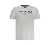North Sails - T-shirt Homme en Coton Gris - Homme - Tops - Gris - Taille: 2XL