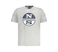 North Sails - T-shirt Homme en Coton Gris - Homme - Tops - Gris - Taille: 2XL