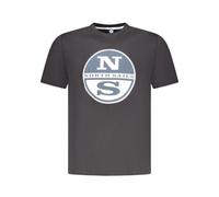 North Sails, Homme, Tops, Noir, Taille: S T-Shirt en Coton