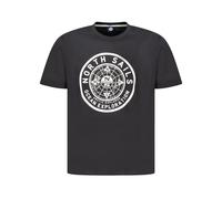 North Sails - T-shirt Homme en Coton Noir - Homme - Tops - Noir - Taille: XL