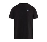 North Sails Hommes T-shirt en Jersey de Coton à Manches Courtes - Coupe Régulière, Noir , XL