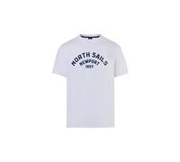 NORTH SAILS t-Shirt pour Homme col Rond t-Shirt en Coton à Manches Courtes avec imprimé Article 692988, 0101 White/Bianco, IT L - EU M - USA M