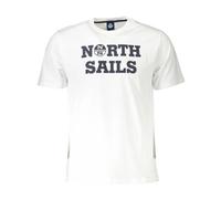 North Sails - Tee blanc avec impression accrocheuse - Homme - Tops - Blanc - Taille: XL