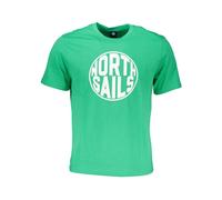 North Sails - Verde Cotton T-Shirt - Homme - Tops - Vert - Taille: 2XL