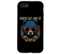 North Salt Lake Utah Ours Portant des Lunettes de Soleil Motif Fleurs Coque pour iPhone SE (2020) / 7/8