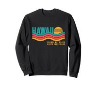 North Shore Oahu Waimea Bay Hawaï Retro Sunset années 70 80 Sweatshirt