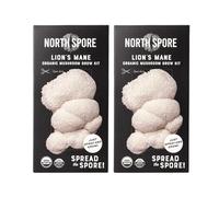 North Spore - Lot de 2 kits de pulvérisation et de culture de champignons à crinière de lion bio (1,8 kg chacun) | Certifié biologique par l'USDA, sans OGM, adapté aux débutants et faciles à utiliser