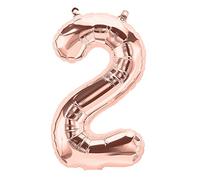 'North Star Ballon Foil 16 "-40 cm Nombre 2-Rose Gold, Or, 5 ns01365 - 01
