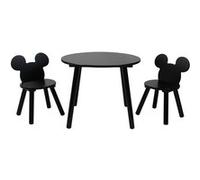 NORTH STAR Ensemble table et 2 chaises pour enfants - Mickey Mouse Disney Noir G