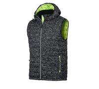 North Ways Gilet Sans Manche Matelasse Teddy Noir Et Jaune Fluo