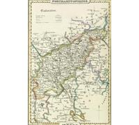 Northamptonshire England Map Journal: Vintage Map Notebook