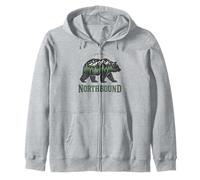 Northbound Bear Wilderness Adventure, Style d'extérieur Vintage Sweat à Capuche