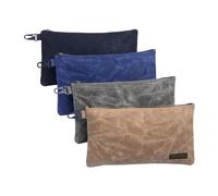 NorthClimbOtd Pochette à outils en toile, pochette à outils avec fermeture éclair, sac à outils en toile, sac à outils étanche avec fermeture éclair YKK. Lot de 4