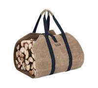 NorthClimbOtd Sac de transport en toile pour bois de chauffage, sacs de bois de chauffage cirés, porte-bois de chauffage avec poignées pour foyer, camping, barbecue, activité de plein air