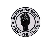 Northerm Soul Northern Keep The Faith Uk Écusson Patch en fer brodé sur accessoire