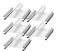 Northern Brothers Cintres pour Pantalons avec Clips très résistants 50 Pack Argenté