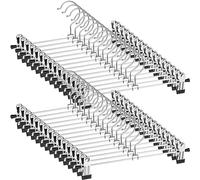 NORTHERN BROTHERS Lot de 30 cintres pour Pantalons, Jupes, Pantalons avec Pinces pour Pantalons, cintres pour Pantalons
