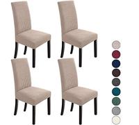 NORTHERN BROTHERS Lot de 4 Housses de Chaise de Salle à Manger Extensibles pour chaises Parsons Kaki