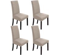 NORTHERN BROTHERS Lot de 4 housses de chaise extensibles pour salle à manger Parsons Taupe