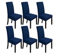 Northern Brothers Lot de 6 Housses de Chaise de Salle à Manger Extensibles universelles en élasthanne pour chaises Parsons (Bleu Marine)