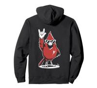 Northern Cardinal Redbird Punk Rock Rocker Heavy Metal Sweat à Capuche