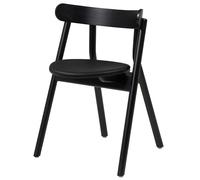 Northern Chaise Oaki assise en cuir Chêne noir