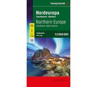 Northern Europe - Scandinavia, Baltic countries road map 1:2