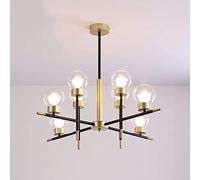 Northern Europe Sputnik Glass Lampshade Lamp Adjustable Height Pendant Light Lighting Light Fixture G9 Light Source Living Room Pendant Lamp-Black. Gold. Ball Cover 12 Lights