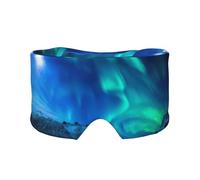 Northern Lights Bandeau pour les yeux avec imprimé - Masque rembourré - Cache-oreilles réglable - Pour une relaxation profonde